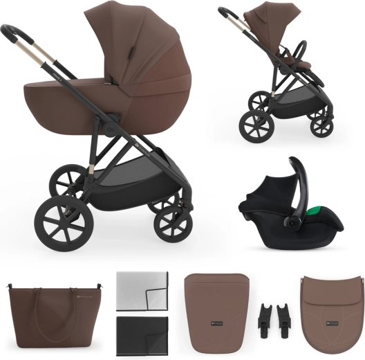 Kombivogn 3-i-1 Kinderkraft Prime 3 velvet mocca