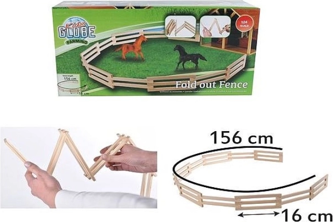 Træhegn til dyr 156 cm 1:24 Kids Globe