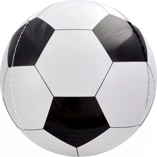Folieballon 16" fodbold sort‑hvid