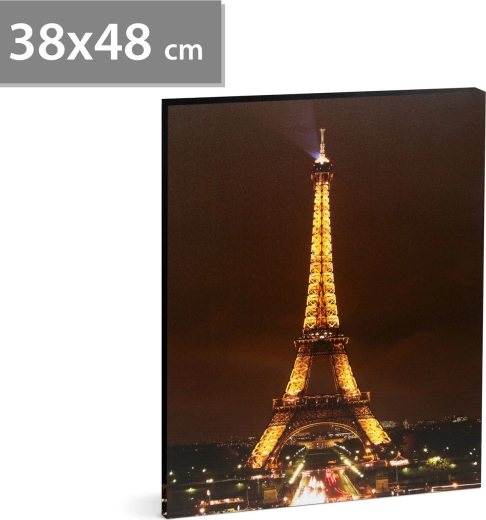 LED-billede Eiffeltårnet, 38 × 48 cm