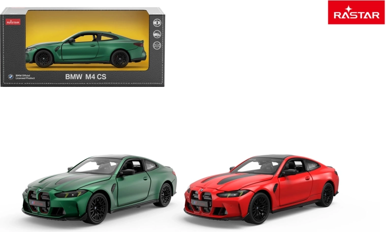 Metalkar-model Rastar BMW M4 CS 1:24 rød - 1 stk.