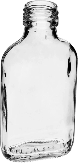 Glasflaske (placatka) 100 ml – klar lommeflaske til spiritus