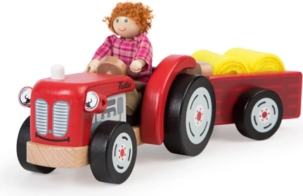 Tidlo trætraktor med anhænger