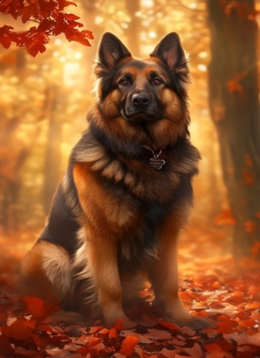 Diamond painting schæferhund 30 × 40 cm