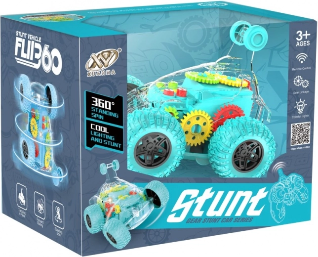 RC-bil transparent grøn stunt med LED og lyd