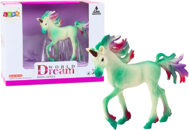 Samlerfigur lille grøn enhjørning 8 cm