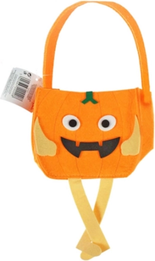 Halloween-filtkurv med græskar
