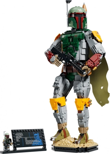 Udstillingssokkel med minifigur og informationsplade