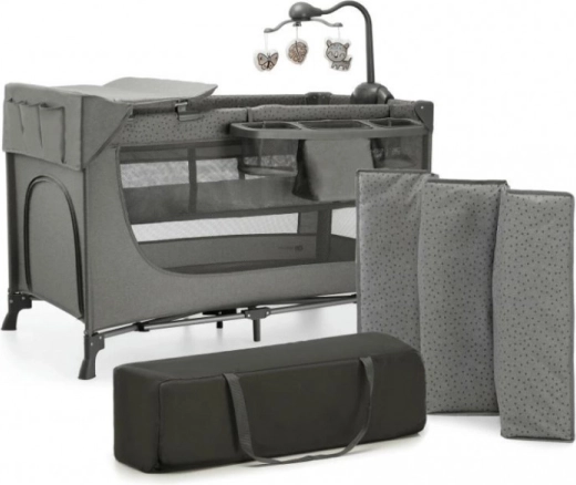 Rejseseng JOY 2 dark grey med tilbehør