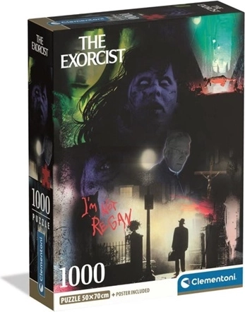Clementoni puslespil Exorcist – horrorfilm-collage 1000 brikker (kompakt)