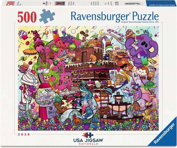 Ravensburger Puzzle USA Jigsaw Nationals: Sødt legeområde (500 brikker)