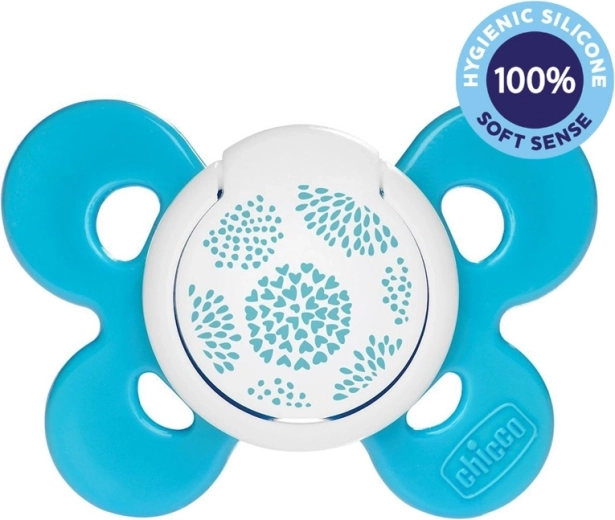 Chicco sut Physio Comfort i silikone 6–16 måneder, dreng – prikker (1 stk.)