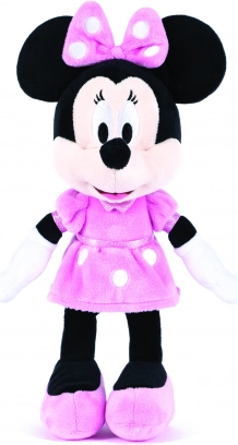 Plyslegetøj Minnie i lyserød kjole, 30 cm