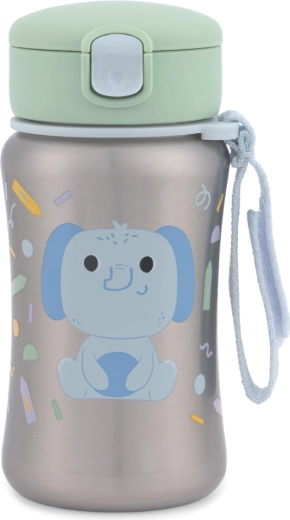 Skip Hop rustfri flaske med sugerør Besties Squad elefant 350 ml (12 m+)
