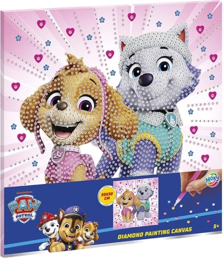 Diamantmaling på lærred PAW PATROL 30 × 30 cm