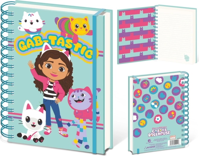 Gabby notesblok med spiral A5 Gabbys magiske hus