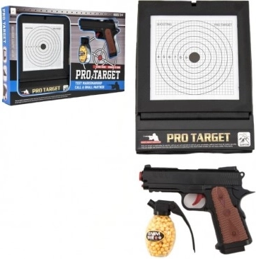 Børne-kuglepistol 6 mm med målskive