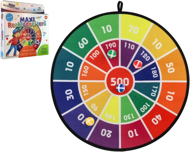 Maxi sammenklappeligt velcro-mål 70 cm + 4 bolde
