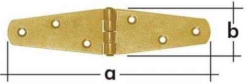 Trekantet flettet hængsel 200 × 40 × 2 mm, gulforzinket stål