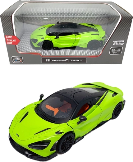 Metalmodelbil McLaren 765LT 1:31 med lys og lyd