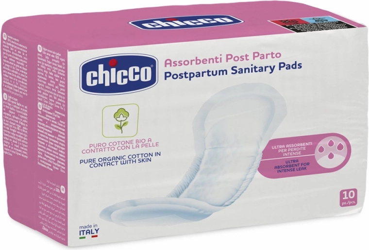 Chicco postpartum-bind af økologisk bomuld 10 stk.