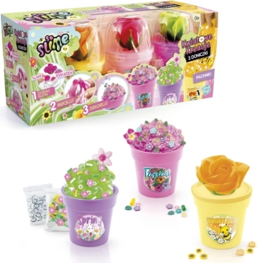 Epee So Slime blomsterkreationer – 3 blomsterpotter