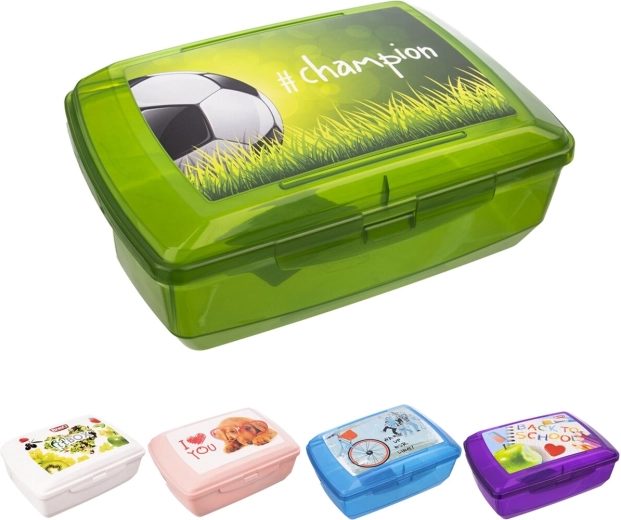Madkasse BranQ med klips 20,5 × 13,5 × 7,5 cm (mix af motiver)