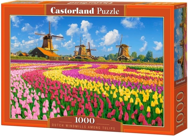 Castorland puslespil hollandske møller blandt tulipaner 1000 brikker