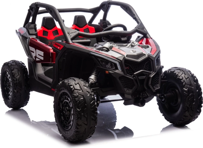 Can-Am Maverick Turbo RR kraftig elektrisk børnebil på batteri, rød lakeret