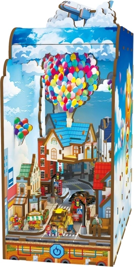 2Kids Toys bogstøtte – miniaturehus mellem skyerne