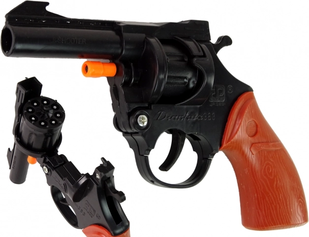Pistol med kapsler Revolver Sort