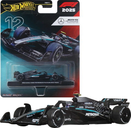 Hot Wheels Premium Formel 1-bolid 2025 Mercedes-AMG PETRONAS #12 Kimi Antonelli