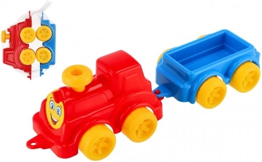 Plastiktog med aftagelig vogn 41 cm