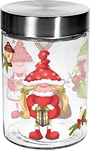 Glaskrukke til småkager TORO 1100 ml med alfe-motiv