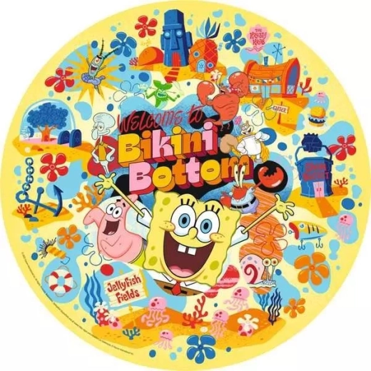 Ravensburger rundt puslespil SvampeBob Firkant 500 brikker