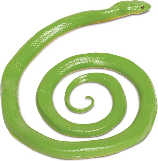 Grøn snog Safari Ltd. – håndmalet figur - 1 stk.