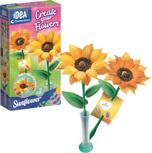 Idea Art kreativt sæt mini blomsterværksted – solsikker CLEMENTONI