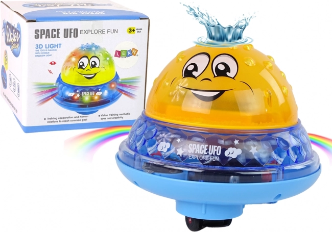 Glade Gule UFO Bold med Lys og Musik til Badet