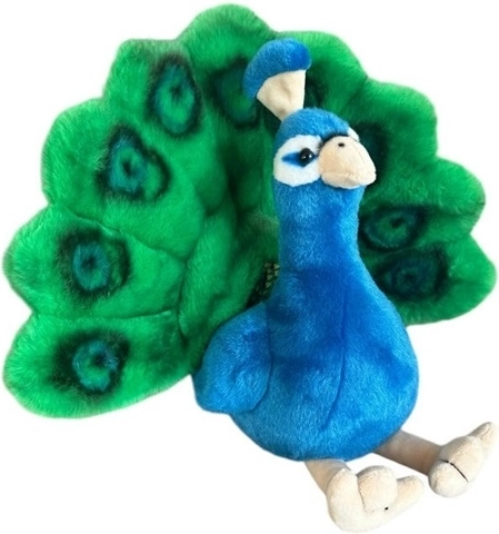 Plys-påfugl 30 cm