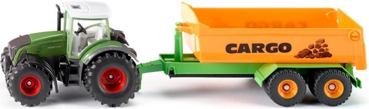 Siku traktor Fendt 936 med krogchassis og tipkasse 1:50