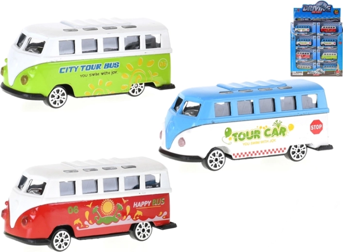 Metal mini-bus 1:64 med friløb