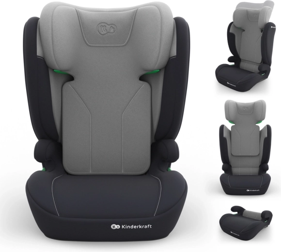 Kinderkraft autostol i-spark 2 plus i-size 100–150 cm grå