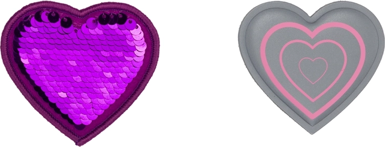 Udskiftelige badges BAAGL Baaglies – hjerte, 2 stk.