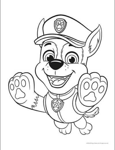 Malebilleder med Paw Patrol-helte