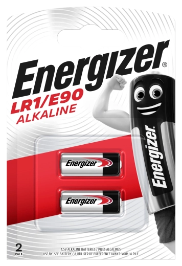 Energizer LR1/E90 alkalisk batteri, pakke med 2 stk.