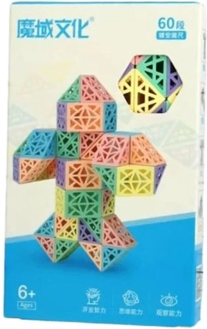 Magnetisk byggesæt i æske – pastelfarvede pyramider (60 stk.)