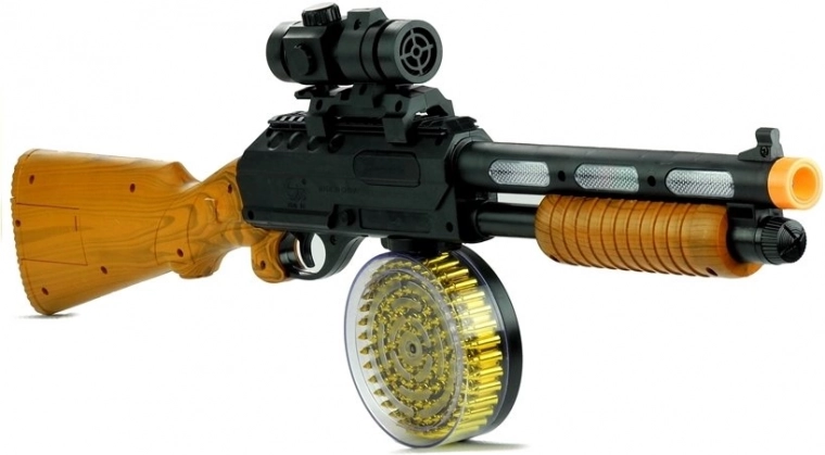 Interaktivt legetøj AK 868-1 gevær med lyd- og lyseffekter