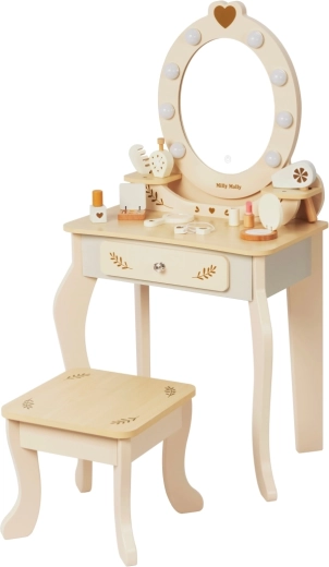 Børnesminkebord Elly Natural Milly Mally