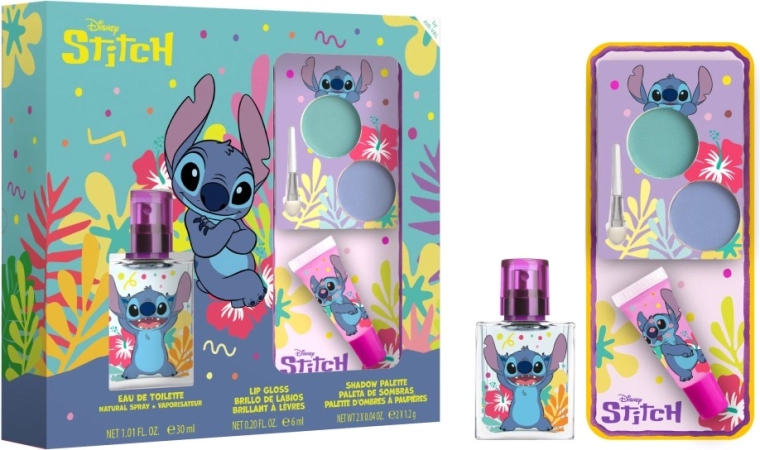 Gavesæt STITCH EDT 30 ml, lipgloss og øjenskygger