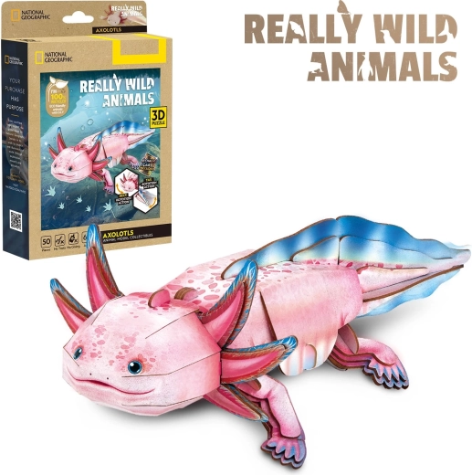 CubicFun 3D-puslespil National Geographic: Axolotl, 50 dele